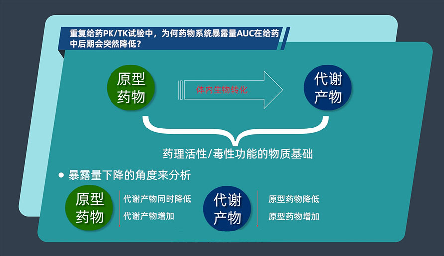重复给药PK/TK试验中，为何药物系统暴露量AUC在给药中后期会突然降低？